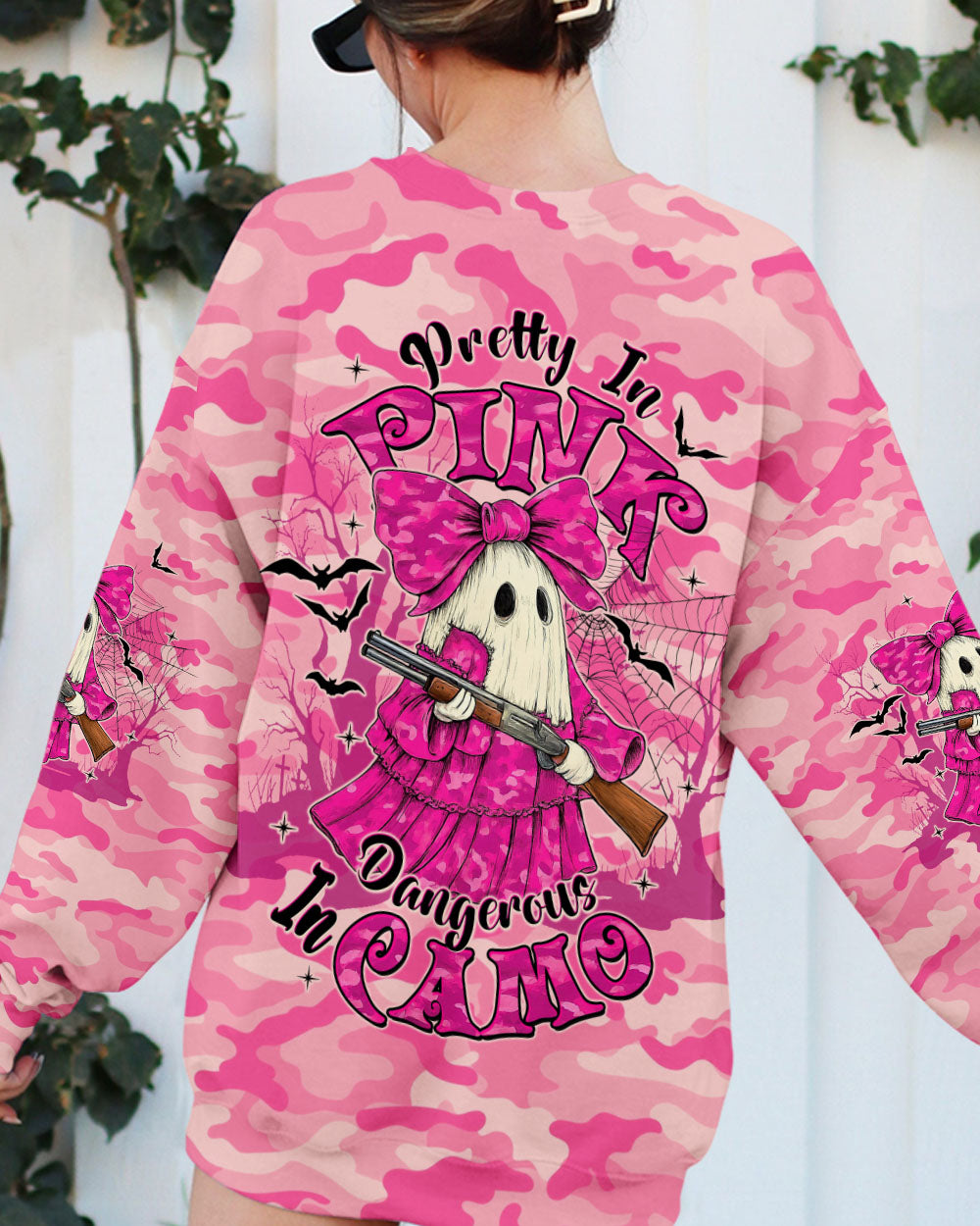 BLISSCORNERS PRETTY IN PINK HUNTING CAMO HALLOWEEN ALL OVER PRINT - TLTW2309253