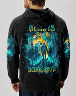 BLISSCORNERS ALWAYS TAKE THE SCENIC ROUTE COMPASS BIGFOOT ALL OVER PRINT