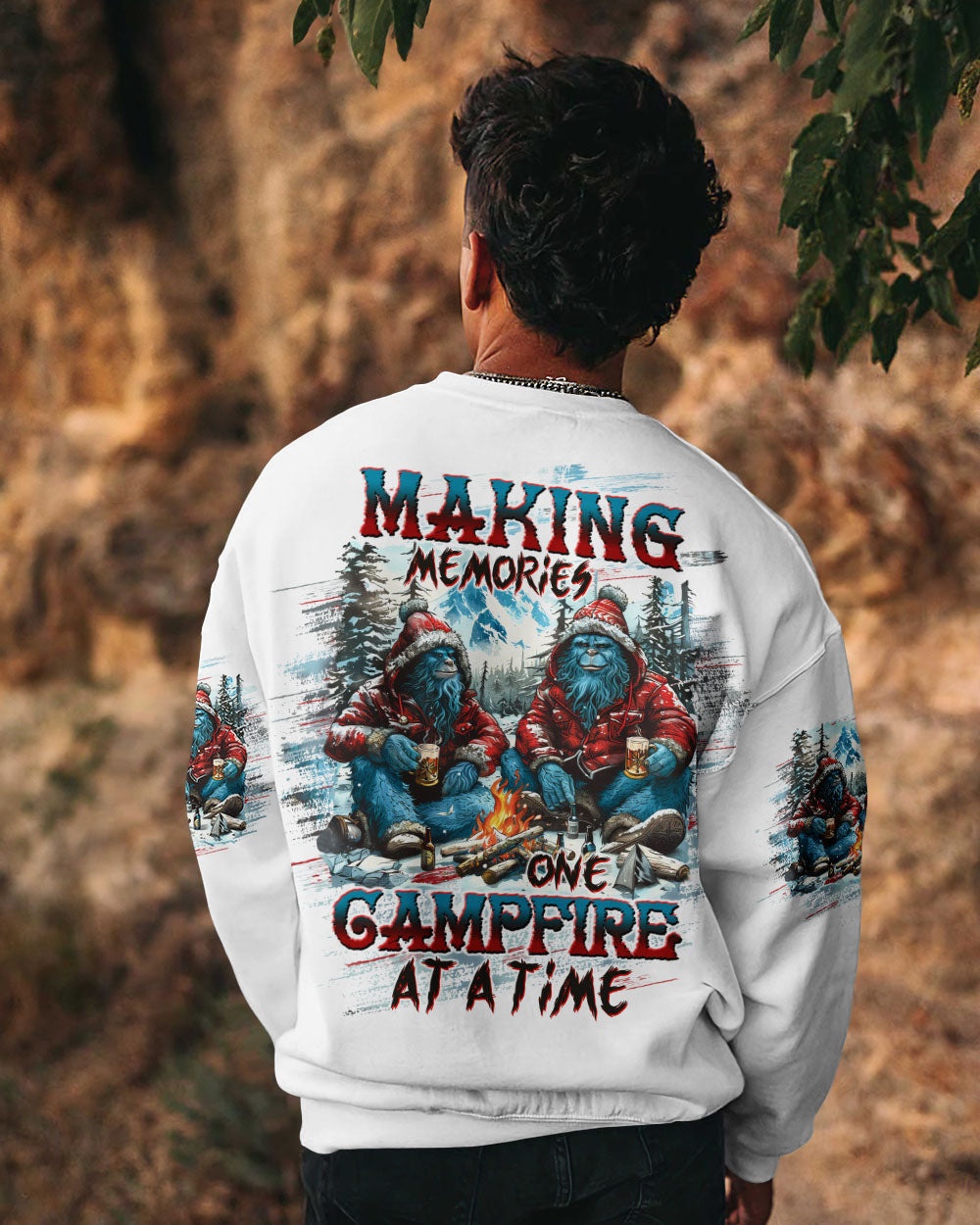 BLISSCORNERS MAKING MEMORIES ONE CAMPFIRE AT A TIME BIGFOOT ALL OVER PRINT
