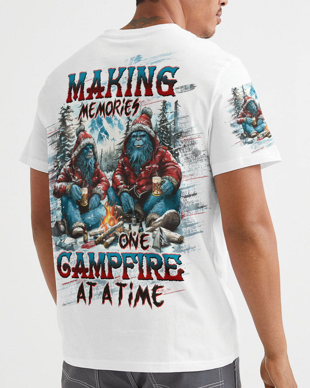 BLISSCORNERS MAKING MEMORIES ONE CAMPFIRE AT A TIME BIGFOOT ALL OVER PRINT