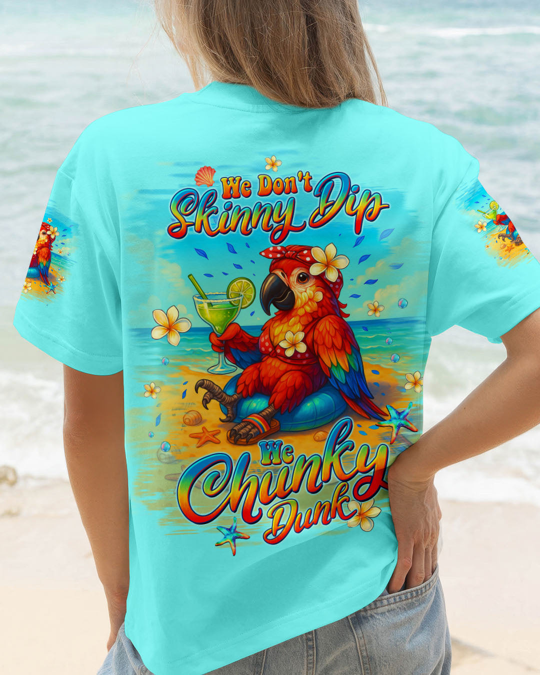 BLISSCORNERS WE DON'T SKINNY DIP PARROT ALL OVER PRINT