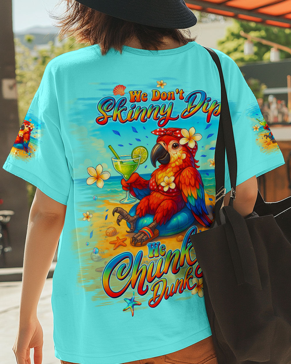 BLISSCORNERS WE DON'T SKINNY DIP PARROT ALL OVER PRINT