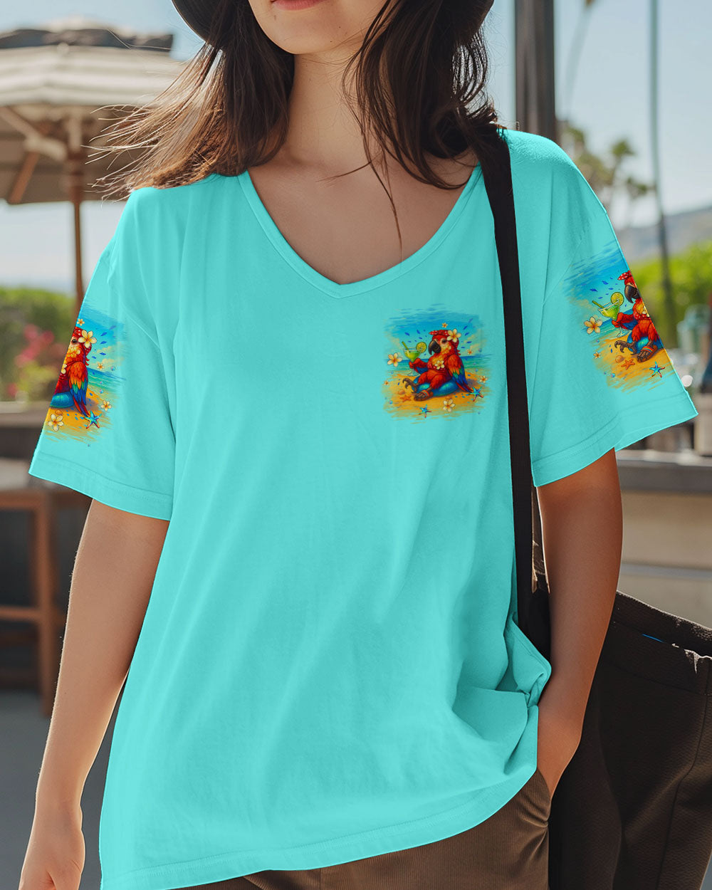 BLISSCORNERS WE DON'T SKINNY DIP PARROT ALL OVER PRINT
