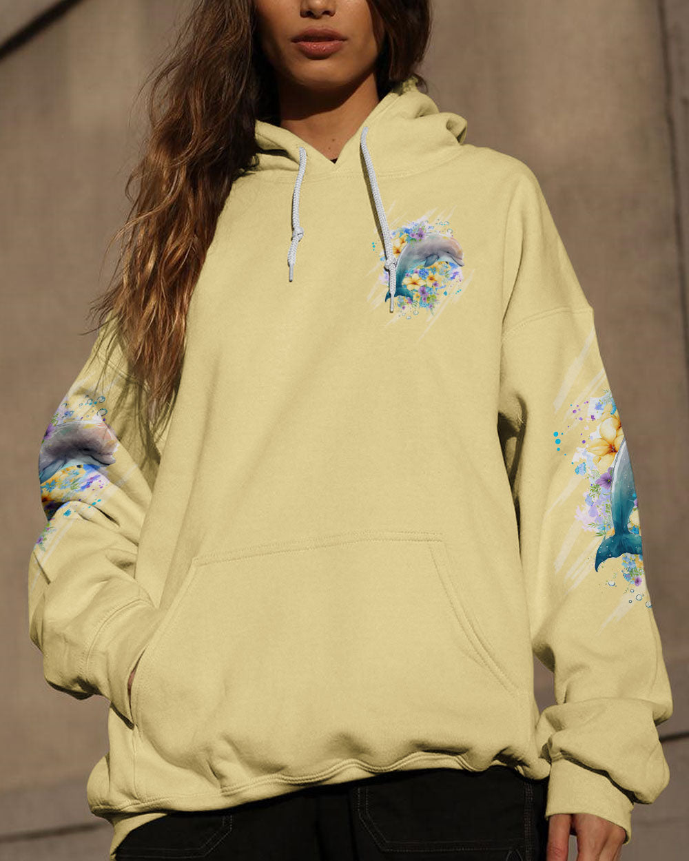 BLISSCORNERS SMELL THE SEA FEEL THE BREEZE DOLPHIN ALL OVER PRINT