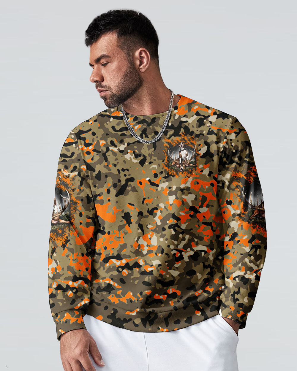 BLISSCORNERS I'D RATHER BE HUNTING DEER FOXHOUND DOG ALL OVER PRINT