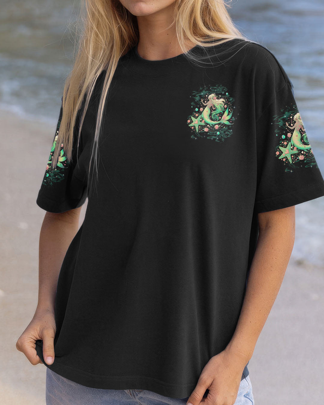BLISSCORNERS MERMAID KISSES STARFISH WISHES ALL OVER PRINT