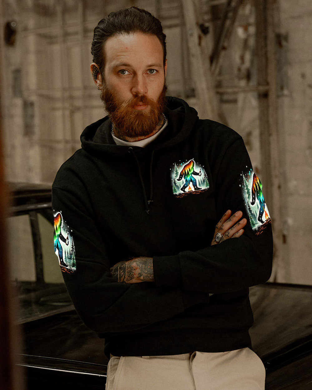 BLISSCORNERS AND INTO THE FOREST I GO BIGFOOT ALL OVER PRINT