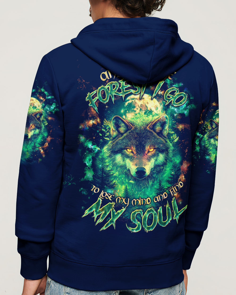 BLISSCORNERS AND INTO THE FOREST I GO WOLF ALL OVER PRINT