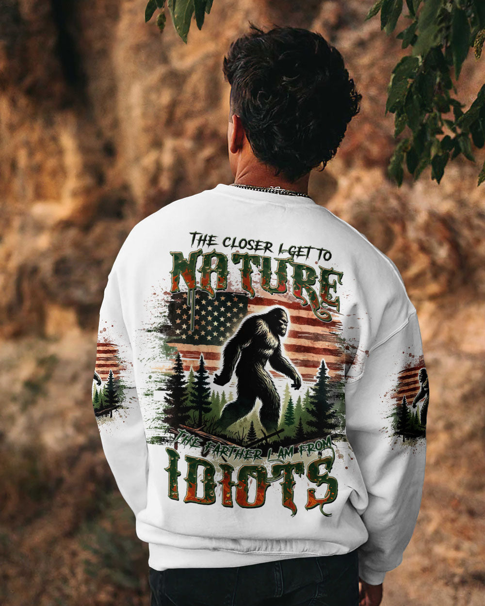 BLISSCORNERS THE CLOSER I GET TO NATURE BIGFOOT ALL OVER PRINT