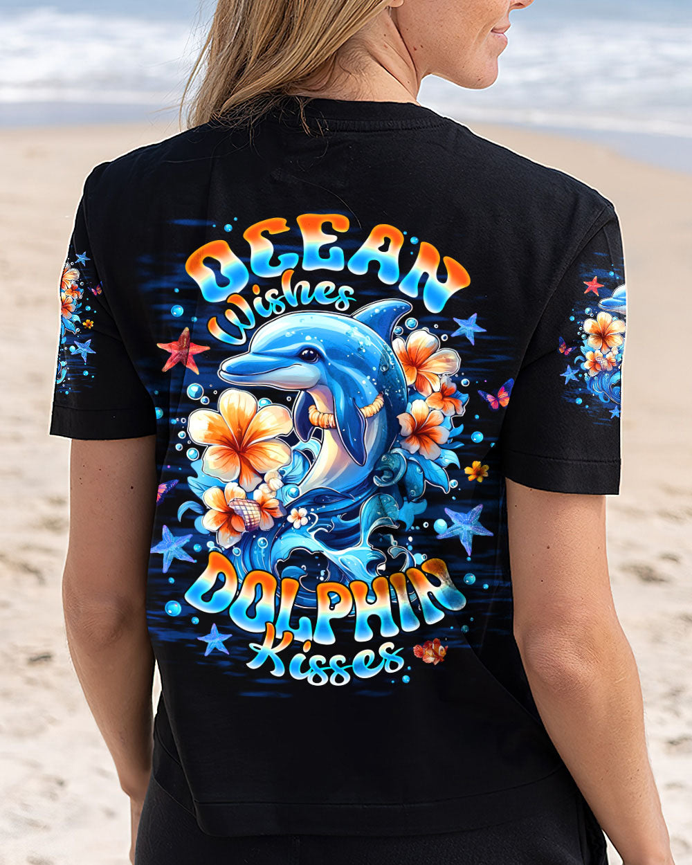 BLISSCORNERS OCEAN WISHES DOLPHIN KISSES ALL OVER PRINT