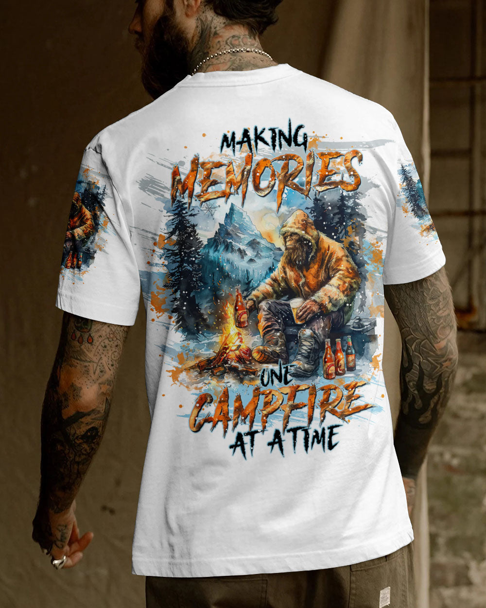 BLISSCORNERS MAKING MEMORIES ONE CAMPFIRE AT A TIME BIGFOOT ALL OVER PRINT