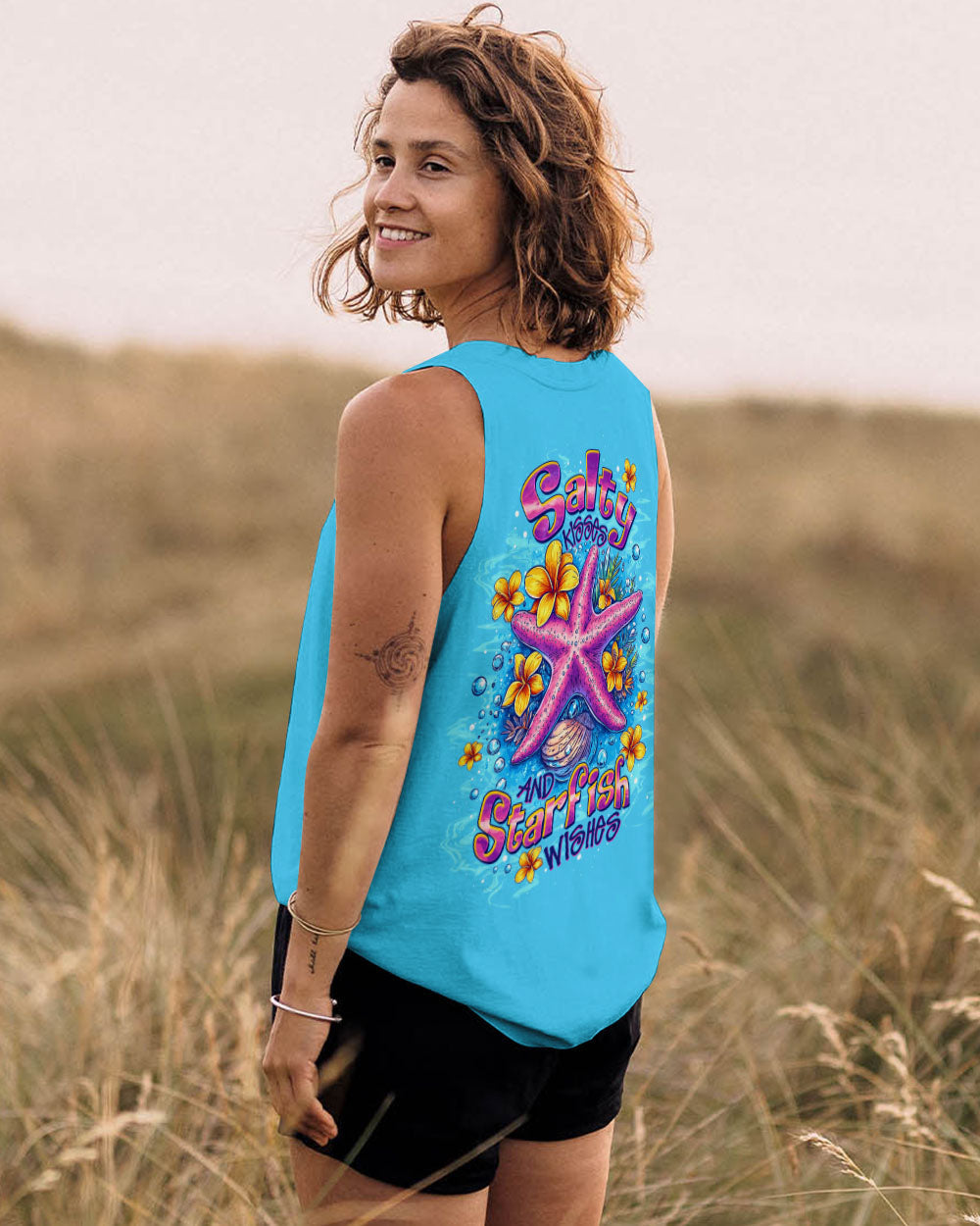 BLISSCORNERS SALTY KISSES AND STARFISH WISHES ALL OVER PRINT