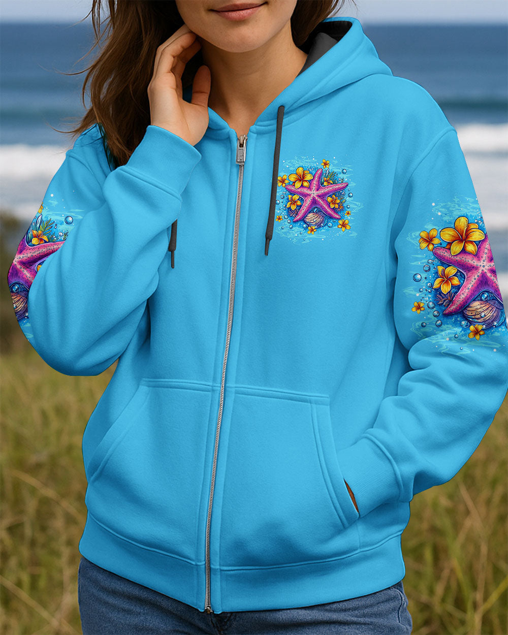 BLISSCORNERS SALTY KISSES AND STARFISH WISHES ALL OVER PRINT