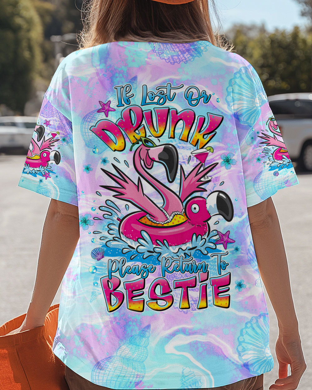 BLISSCORNERS IF LOST OR DRUNK FLAMINGO ALL OVER PRINT