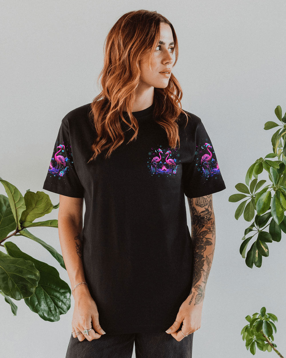 BLISSCORNERS MAKING MEMORIES ONE CAMPFIRE AT A TIME FLAMINGO CHRISTMAS ALL OVER PRINT