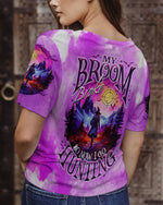 BLISSCORNERS MY BROOM BROKE SO NOW HALLOWEEN HUNTING ALL OVER PRINT