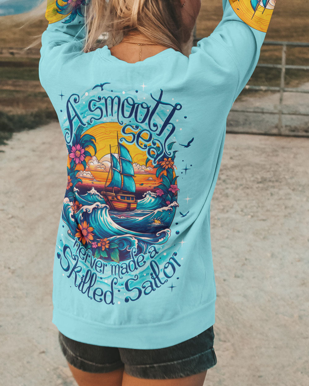 BLISSCORNERS A SMOOTH SEA NEVER MADE A SKILLED SAILOR ALL OVER PRINT
