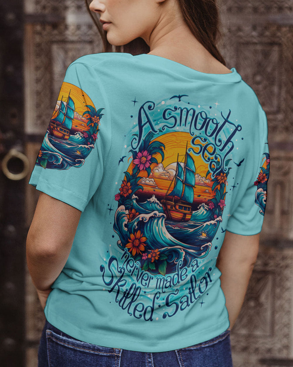 BLISSCORNERS A SMOOTH SEA NEVER MADE A SKILLED SAILOR ALL OVER PRINT