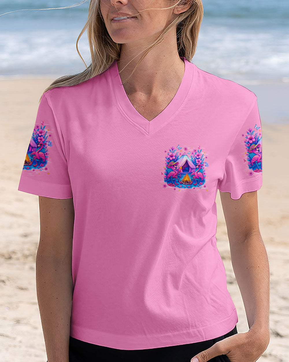 BLISSCORNERS IF I'M DRUNK FLAMINGO CAMPING ALL OVER PRINT