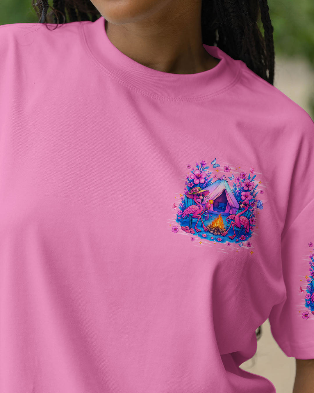 BLISSCORNERS IF I'M DRUNK FLAMINGO CAMPING ALL OVER PRINT