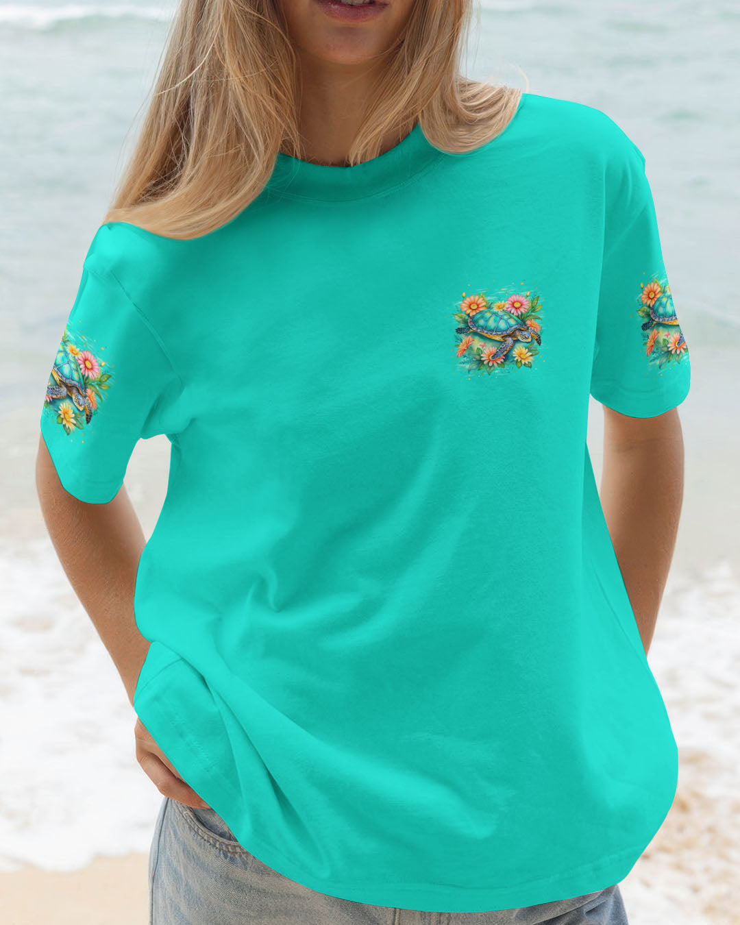 BLISSCORNERS SALTWATER HEALS EVERYTHING TURTLE ALL OVER PRINT