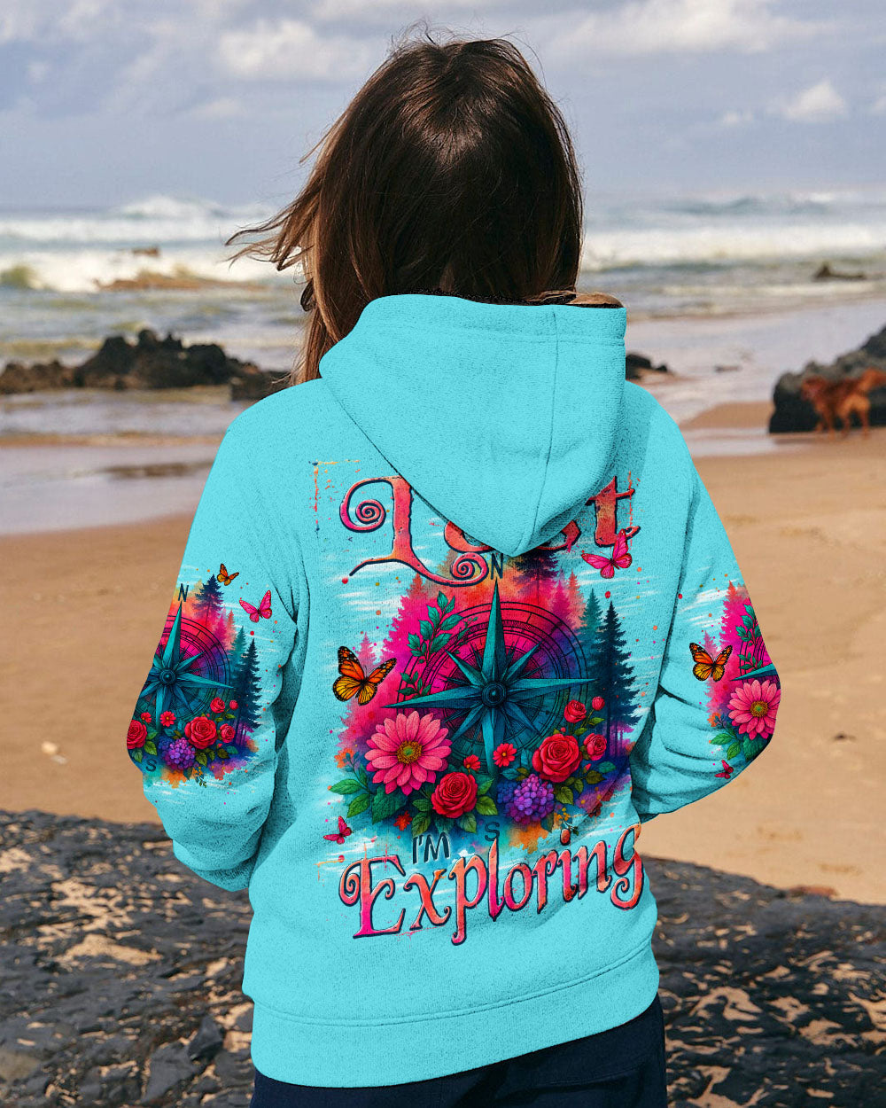 BLISSCORNERS I'M NOT LOST I'M EXPLORING COMPASS ALL OVER PRINT