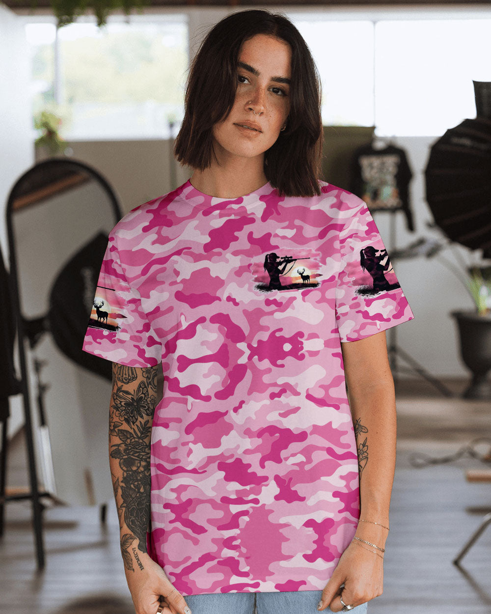 BLISSCORNERS (HOT DEAL) PRETTY IN PINK HUNTING CAMO ALL OVER PRINT