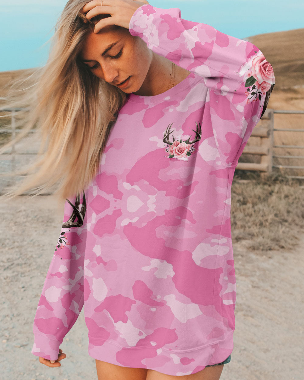 BLISSCORNERS PRETTY IN PINK HUNTING ALL OVER PRINT