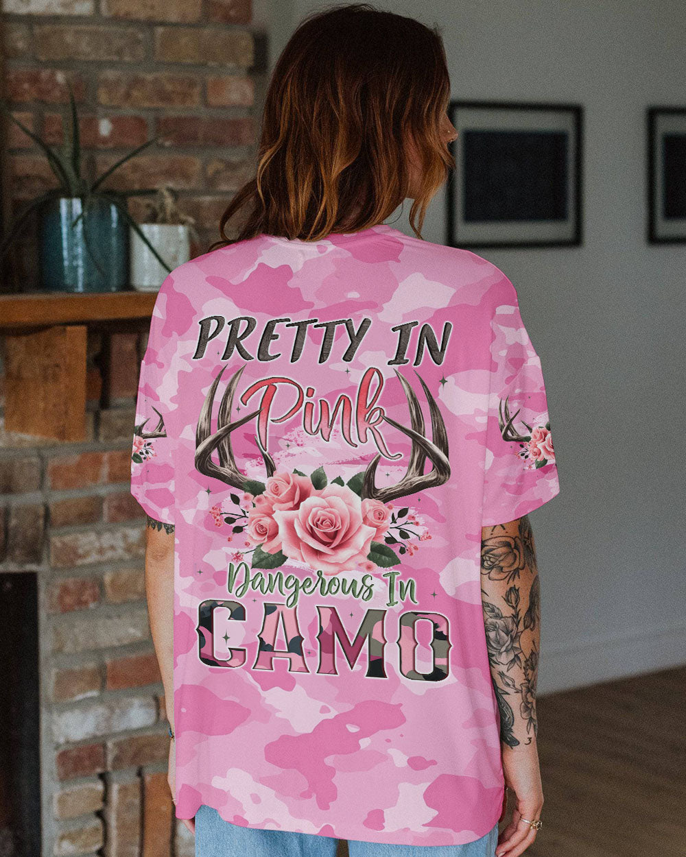BLISSCORNERS PRETTY IN PINK HUNTING ALL OVER PRINT