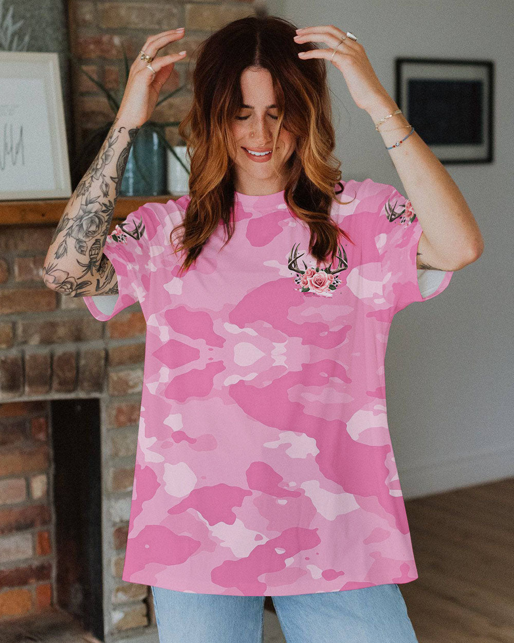 BLISSCORNERS PRETTY IN PINK HUNTING ALL OVER PRINT