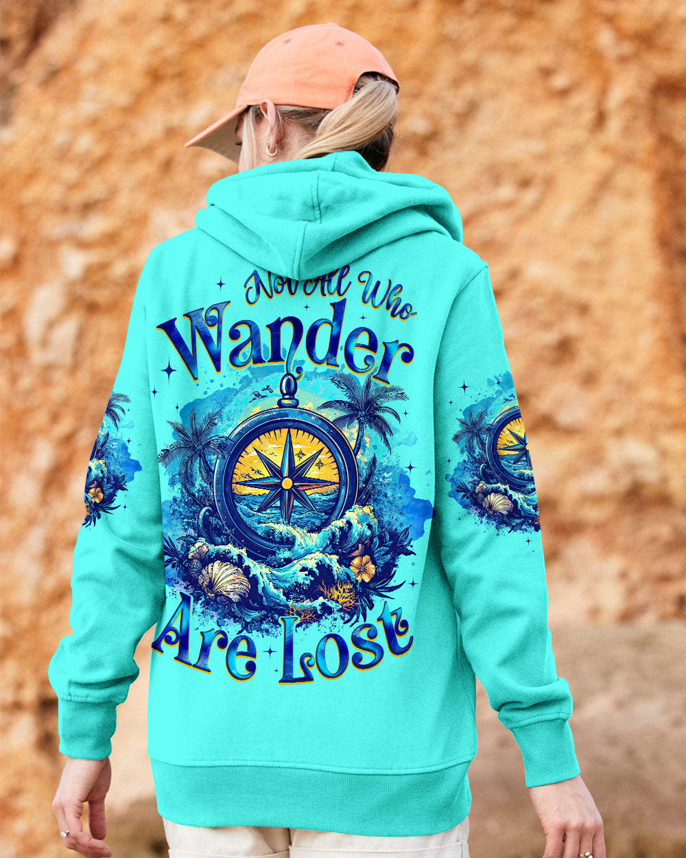 BLISSCORNERS NOT ALL WHO WANDER ARE LOST COMPASS ALL OVER PRINT