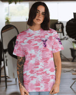 BLISSCORNERS PRETTY IN PINK DEER HUNTING ALL OVER PRINT