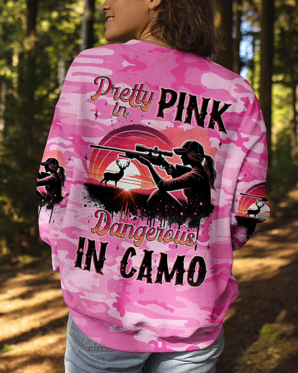 BLISSCORNERS PRETTY IN PINK HUNTING ALL OVER PRINT