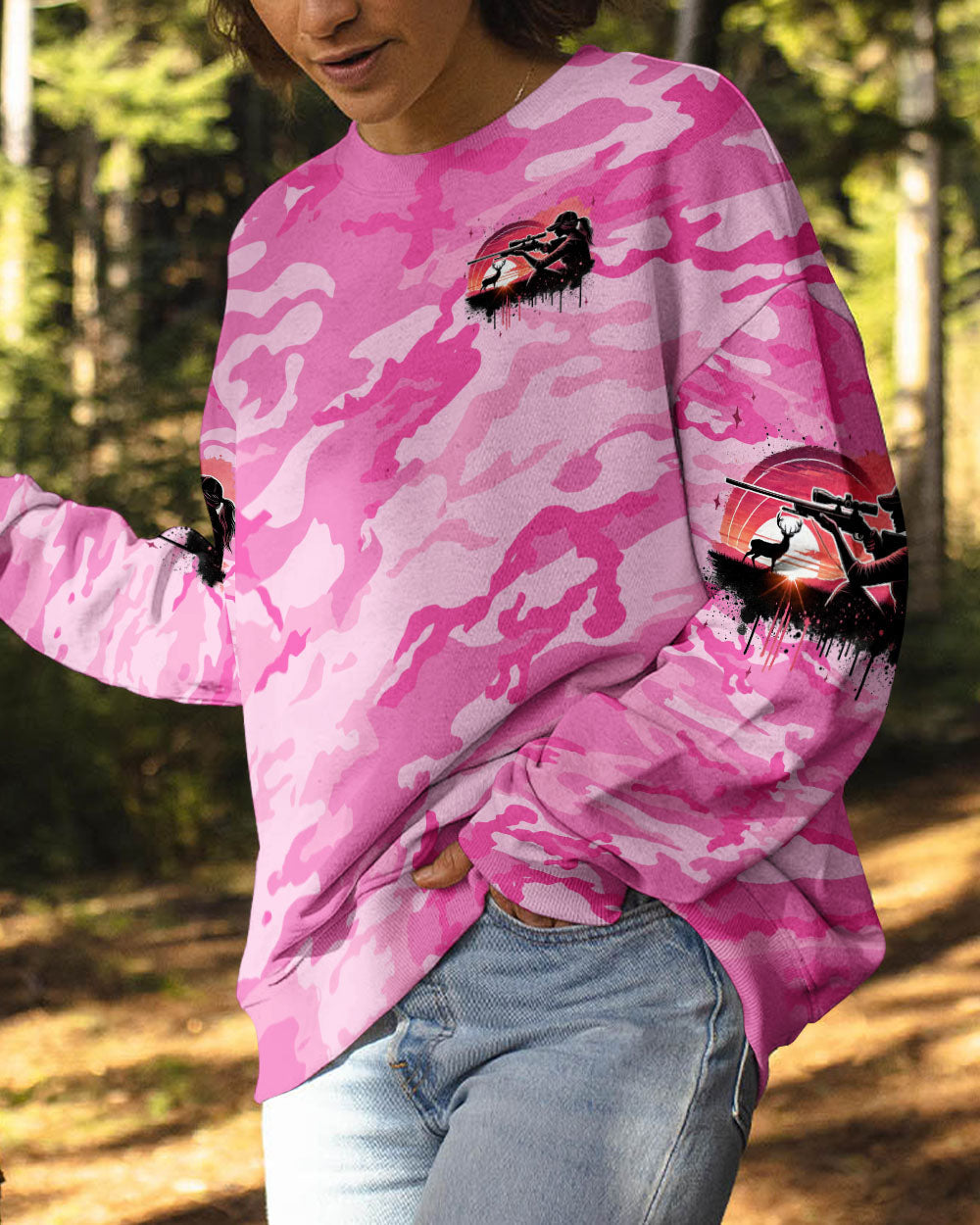 BLISSCORNERS PRETTY IN PINK HUNTING ALL OVER PRINT