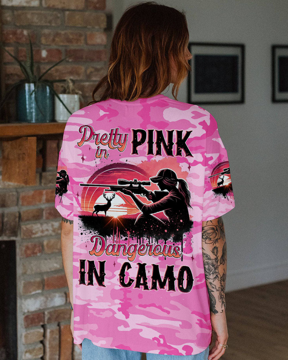 BLISSCORNERS PRETTY IN PINK HUNTING ALL OVER PRINT
