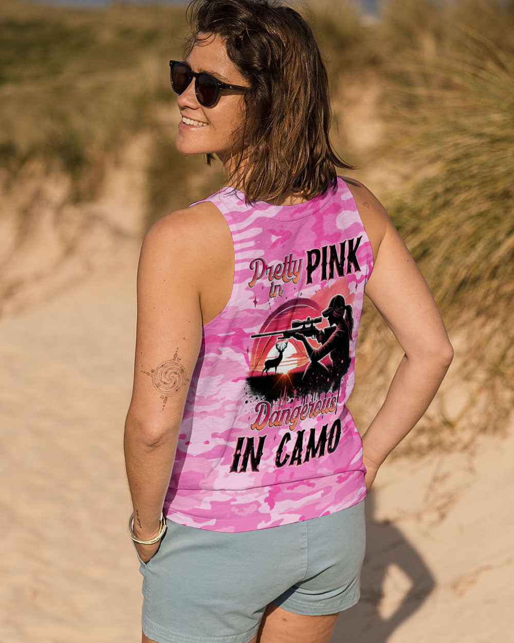 BLISSCORNERS PRETTY IN PINK HUNTING ALL OVER PRINT