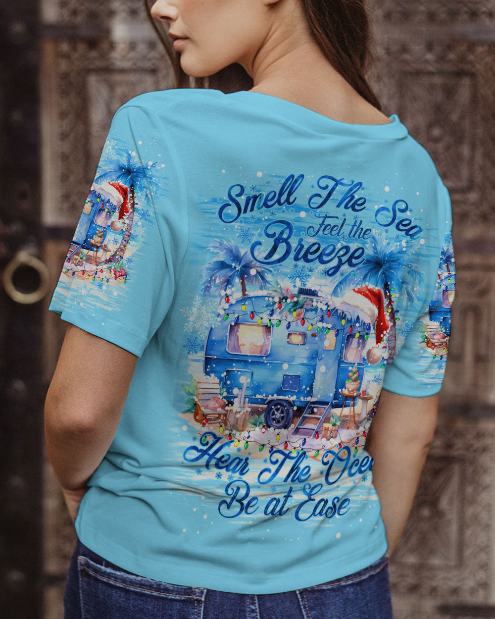 BLISSCORNERS SMELL THE SEA FEEL THE BREEZE CHRISTMAS ALL OVER PRINT