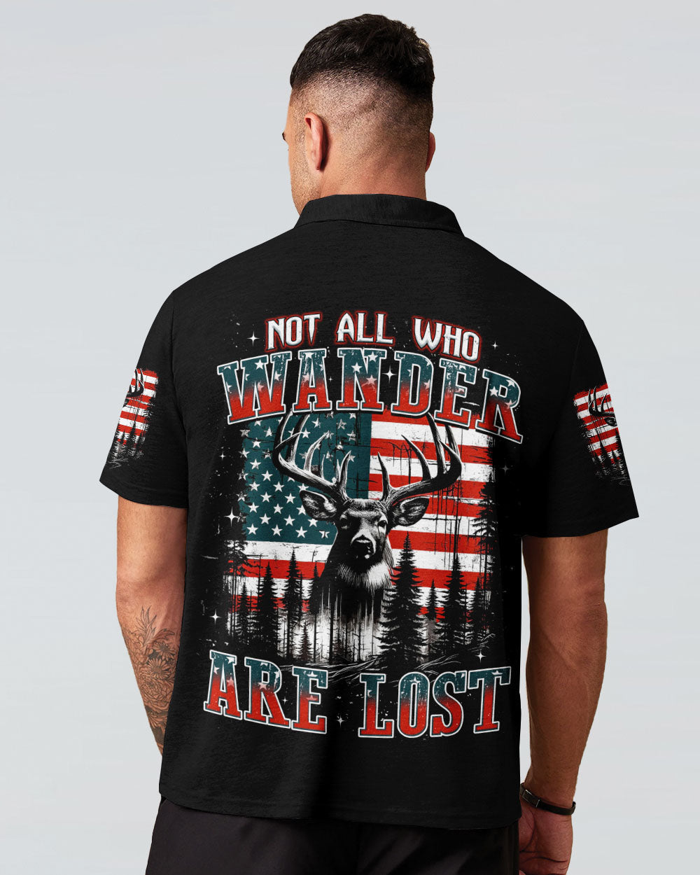 BLISSCORNERS NOT ALL WHO WANDER ARE LOST DEER ALL OVER PRINT