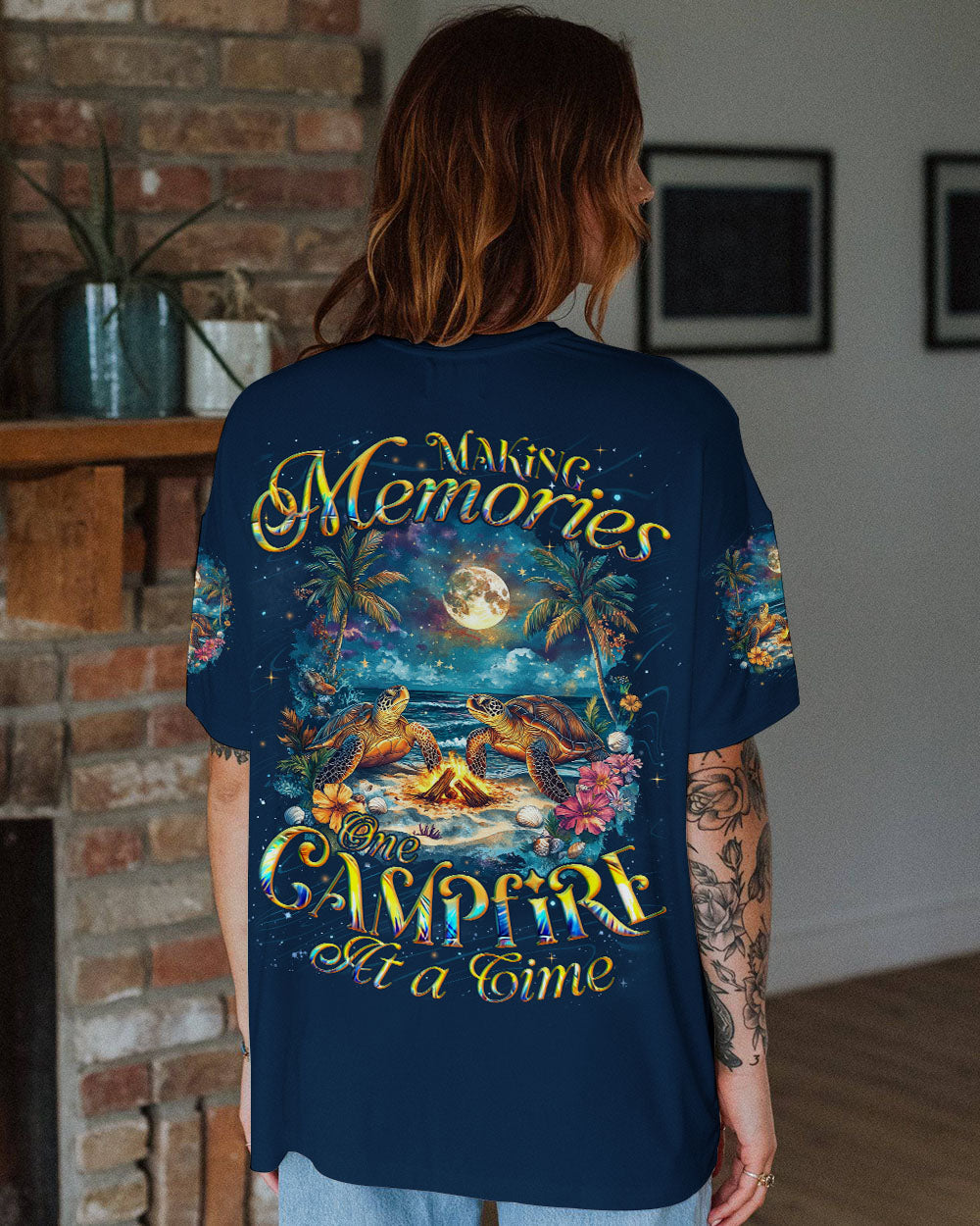 BLISSCORNERS MAKING MEMORIES ONE CAMPFIRE AT A TIME TURTLES ALL OVER PRINT