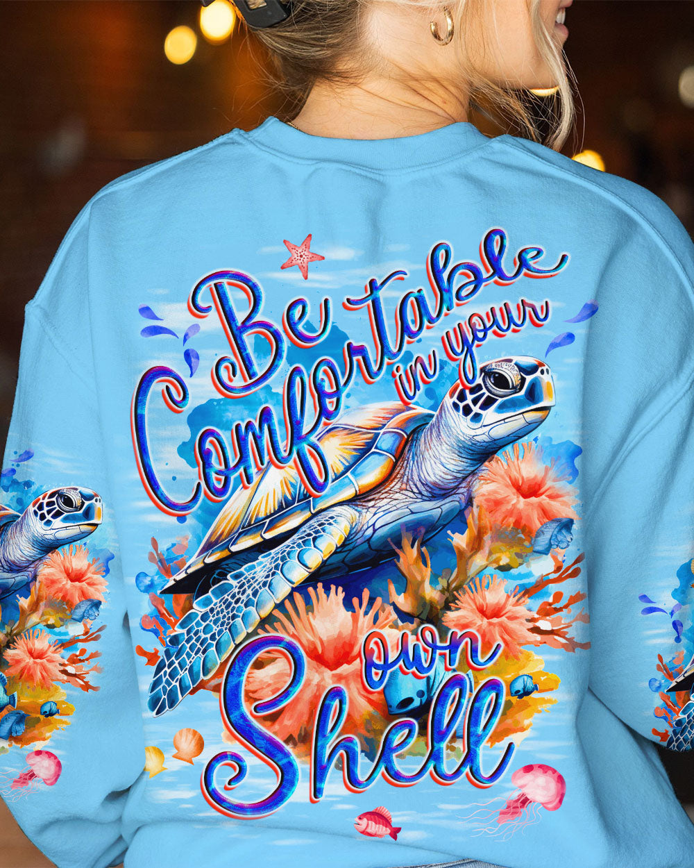 BLISSCORNERS BE COMFORTABLE TURTLE ALL OVER PRINT