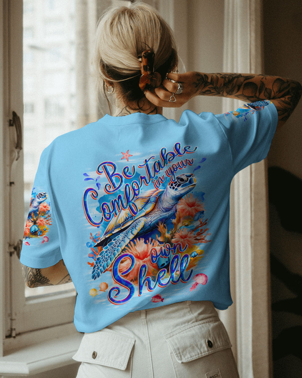 BLISSCORNERS BE COMFORTABLE TURTLE ALL OVER PRINT