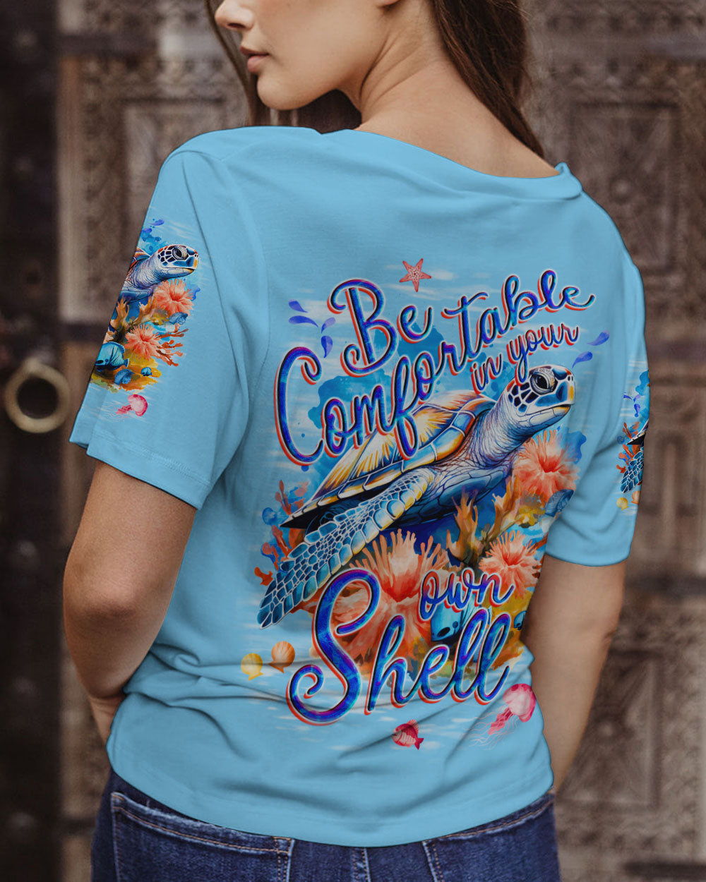 BLISSCORNERS BE COMFORTABLE TURTLE ALL OVER PRINT
