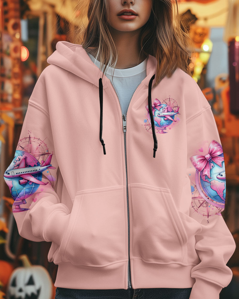 BLISSCORNERS JUST A GIRL WHO LOVES TRAVEL ALL OVER PRINT