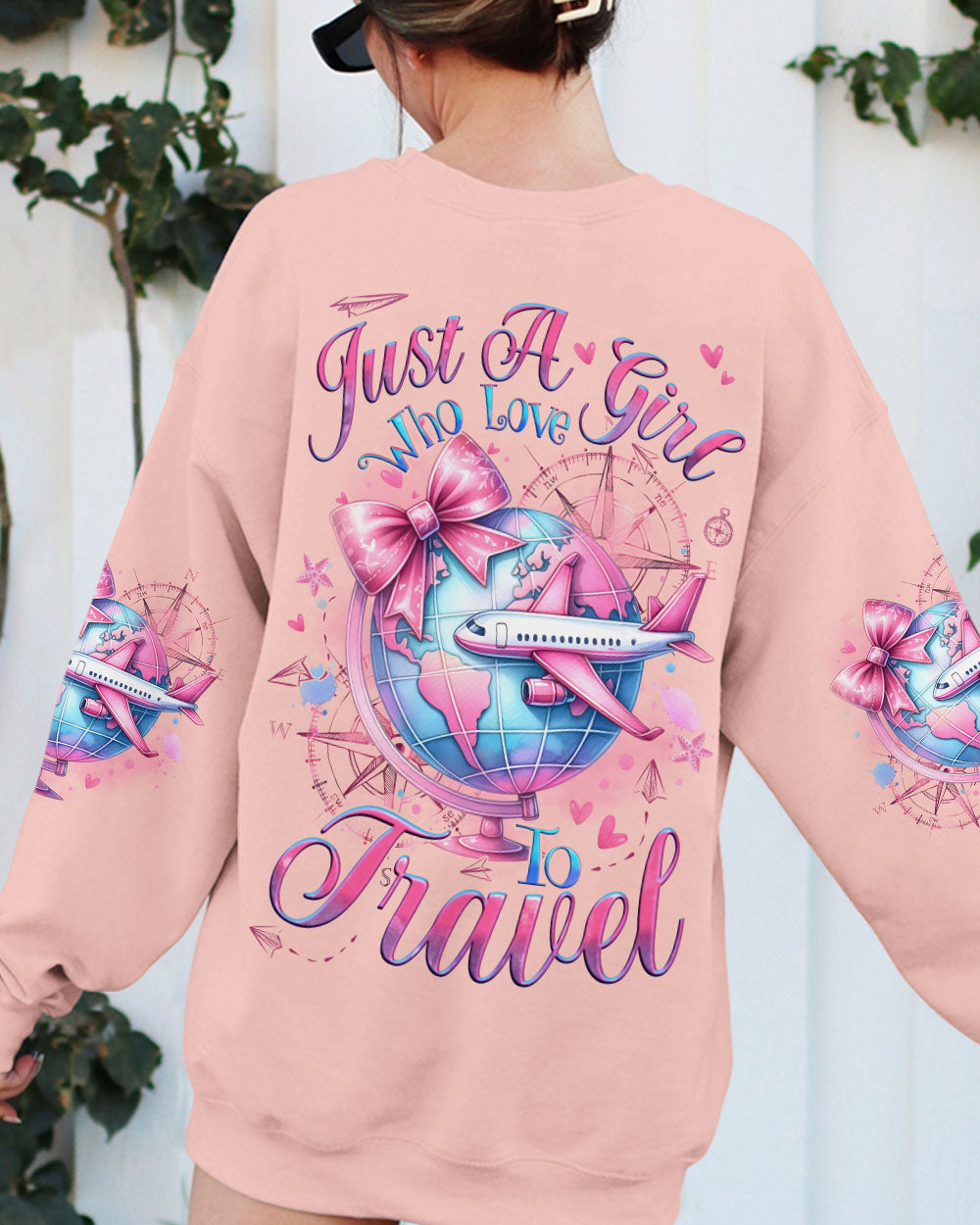 BLISSCORNERS JUST A GIRL WHO LOVES TRAVEL ALL OVER PRINT