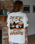 BLISSCORNERS JUST A GIRL WHO LOVES HUNTING ALL OVER PRINT