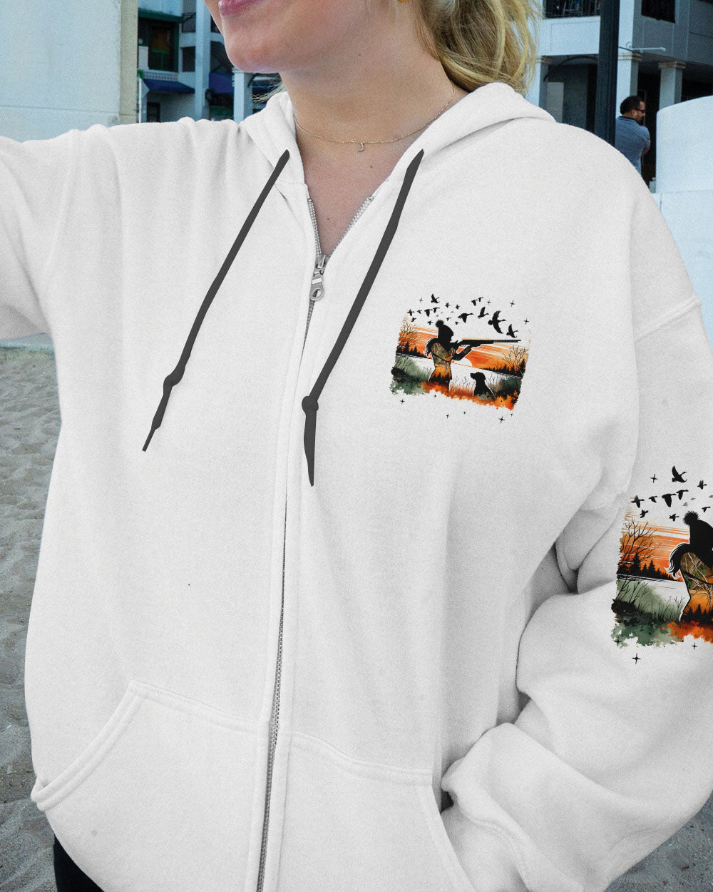 BLISSCORNERS JUST A GIRL WHO LOVES HUNTING ALL OVER PRINT