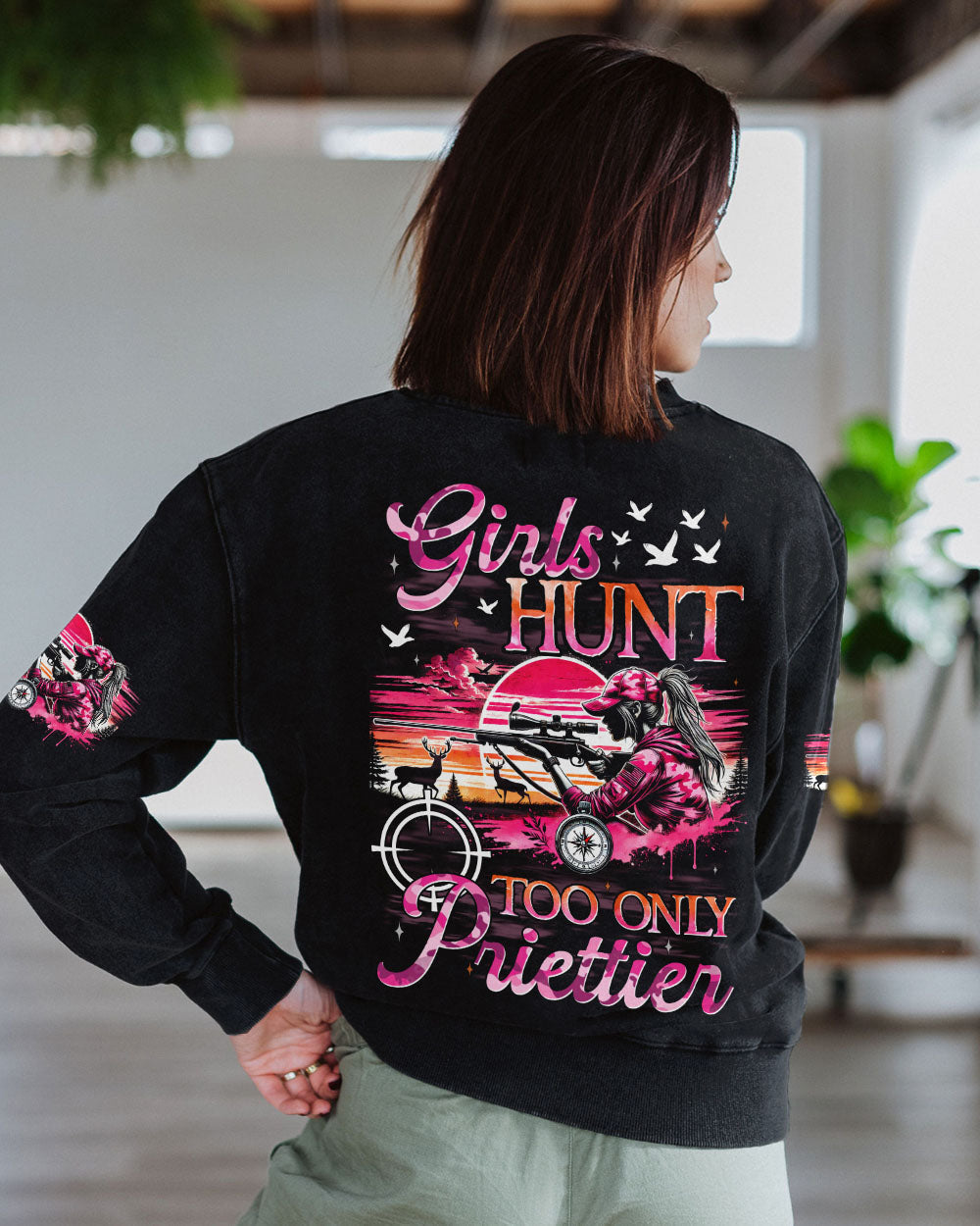BLISSCORNERS GIRLS HUNT TOO ONLY PRETTIER ALL OVER PRINT