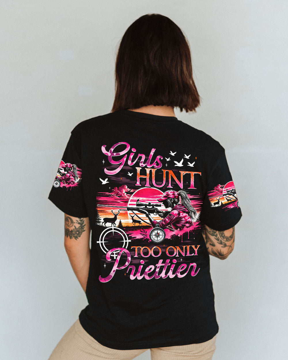 BLISSCORNERS GIRLS HUNT TOO ONLY PRETTIER ALL OVER PRINT
