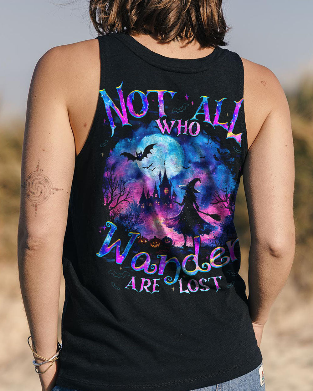 BLISSCORNERS NOT ALL WHO WANDER ARE LOST HALLOWEEN ALL OVER PRINT