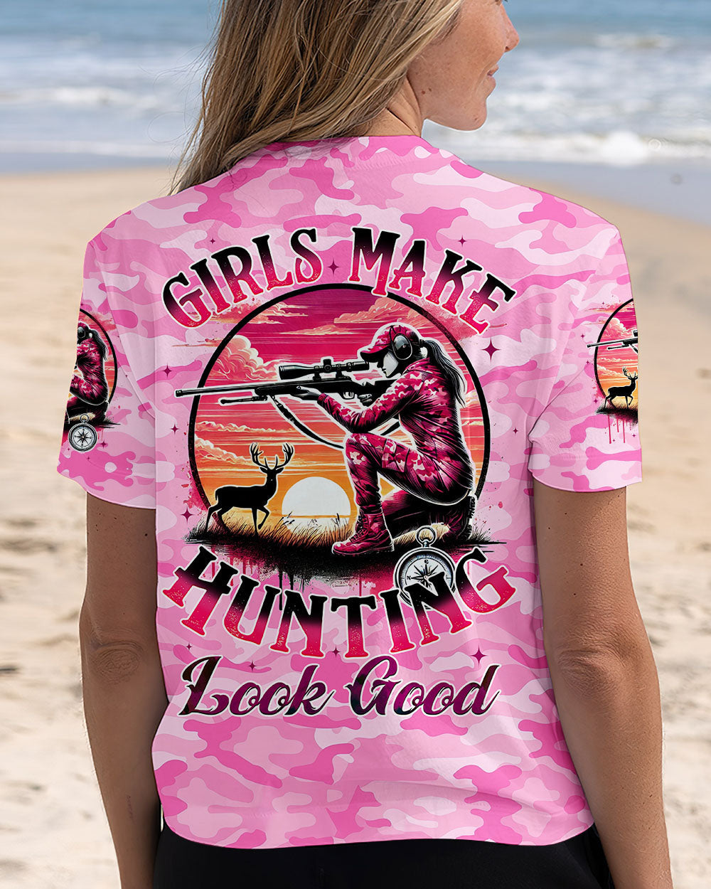 BLISSCORNERS GIRLS MAKE HUNTING LOOK GOOD ALL OVER PRINT